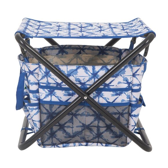 Gardening Stool w/ Detachable Tote:  Blue.  Folding. Sturdy.  New.  Unopened - Picture 5 of 9